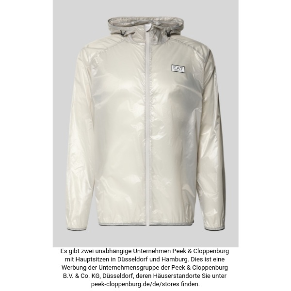 Ea7 Emporio Armani Herren Hellgrau Blouson Mit Label-Print Mittel