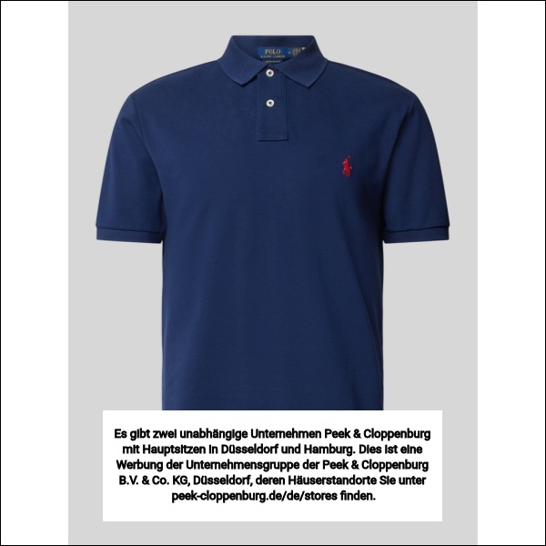 Polo Ralph Lauren Herren Marine Poloshirt Mit Label-Stitching
