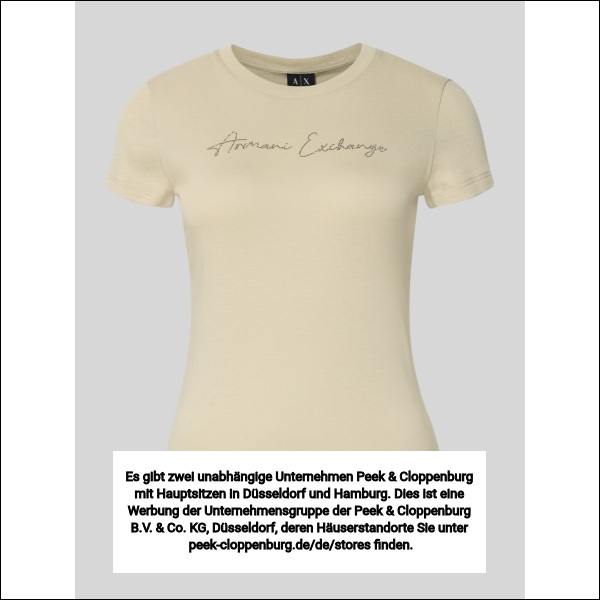 Armani Exchange Damen Lind Armani T-Shirts, Grün, Gr. Groß