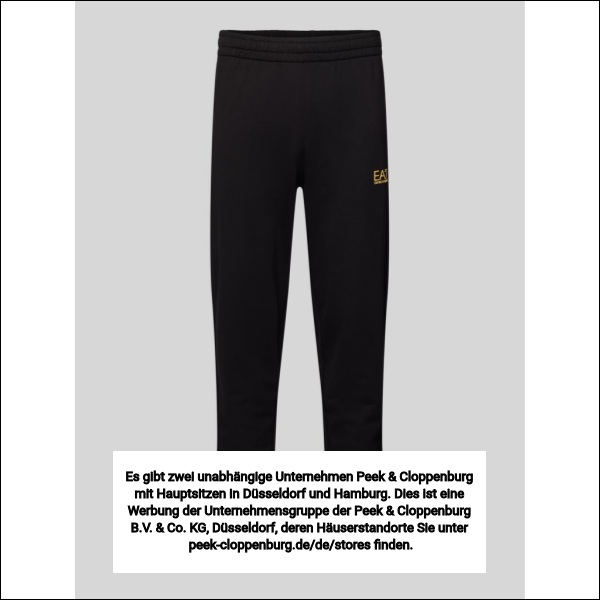 Ea7 Emporio Armani Herren Schwarz Sweatpants Mit Logo Und Elastischem Bund
