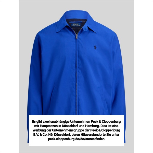 Polo Ralph Lauren Herren Blau Regular Fit Blouson Mit Logo-Stitching